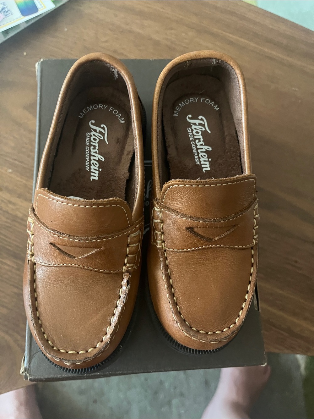 Florsheim Saddle Tan Leather Croquet Penny Loafers